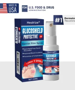 Healrize® GlucoShield Ametakpɔnu Mɔxenu Film Spray