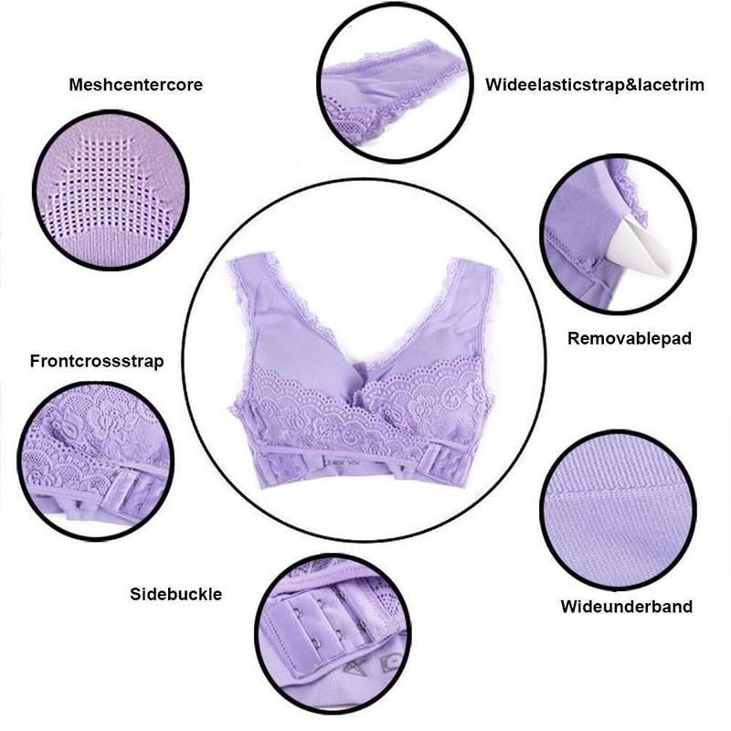 Juhtmeta eesmine ristpandlaga pitsist tõstev rinnahoidja - Image 2