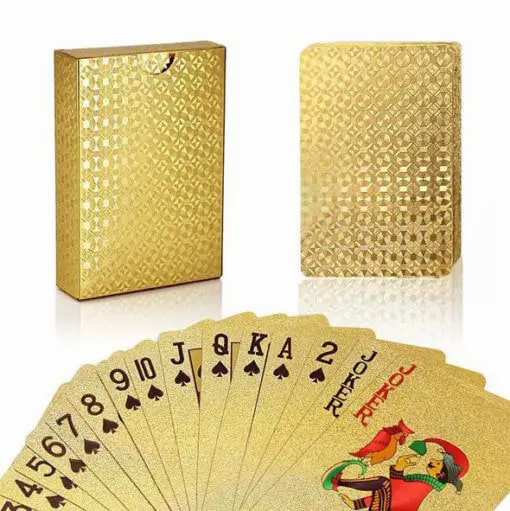 24k Gold Foil pokkerit mängides