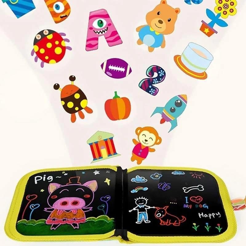 Kaasaskantav kustutatav Doodle padi joonistusplokk (kaasas 12 pliiatsit) - Image 3