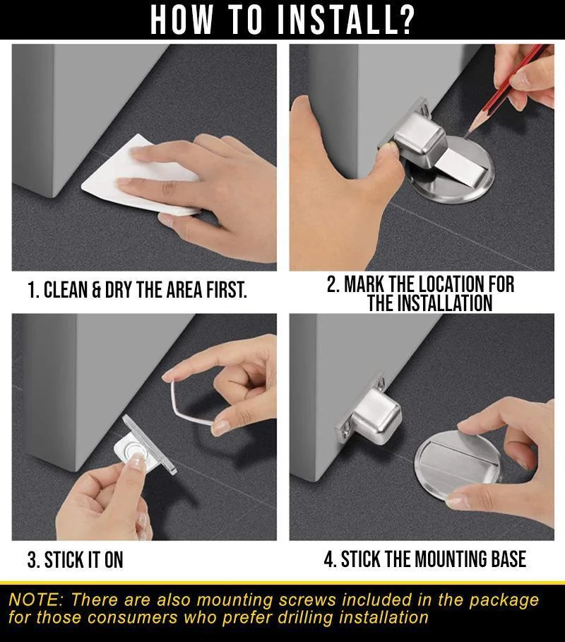 Tsingisulamist nähtamatu magnetiline uksekork - Image 4