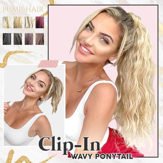 Pump-juukseklamber lainelises hobusesabas